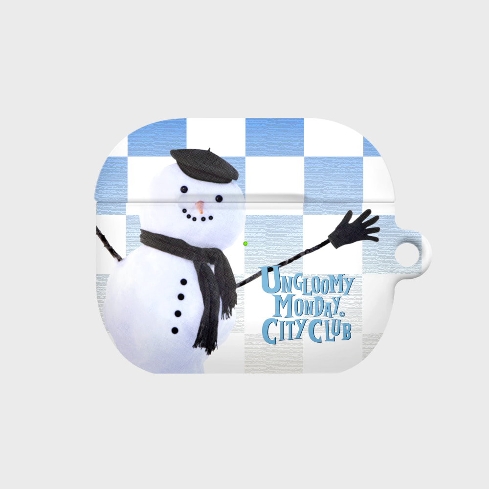 CHECKERBOARD SNOWMAN-WHITE(에어팟3-하드)
