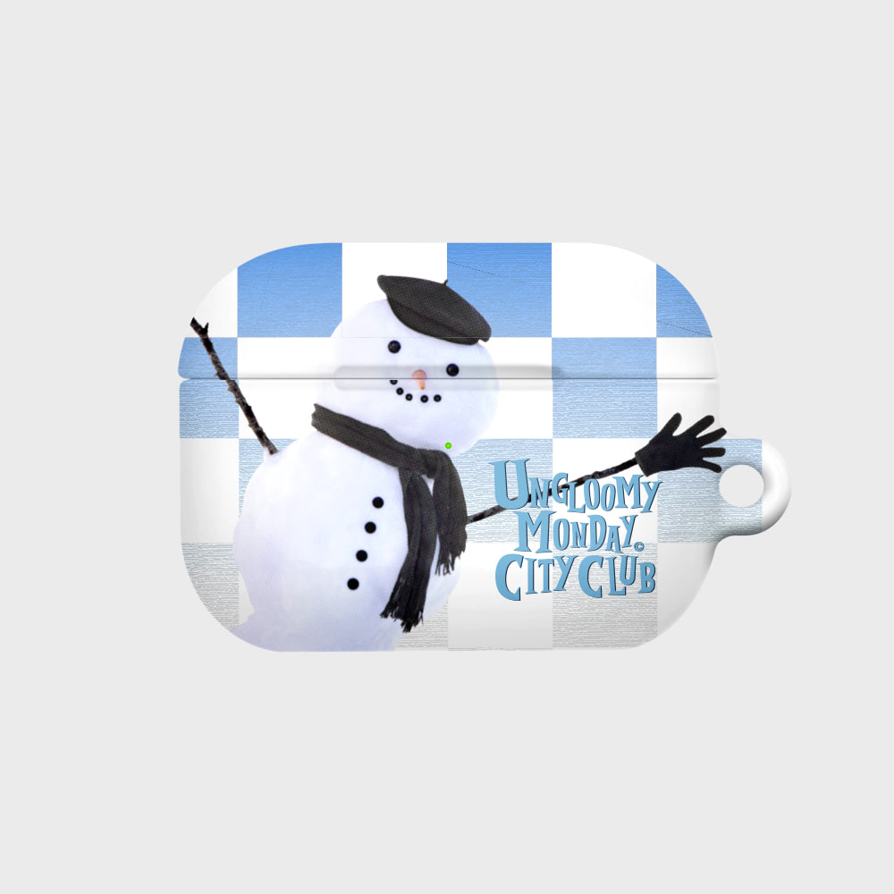 CHECKERBOARD SNOWMAN-WHITE(에어팟프로하드)