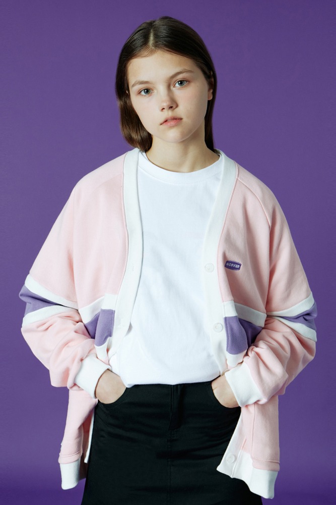 [SUMMER MID SEASON OFF 07.15 - 07.28]CURVE RECTANGLE COLORING CARDIGAN-PINK